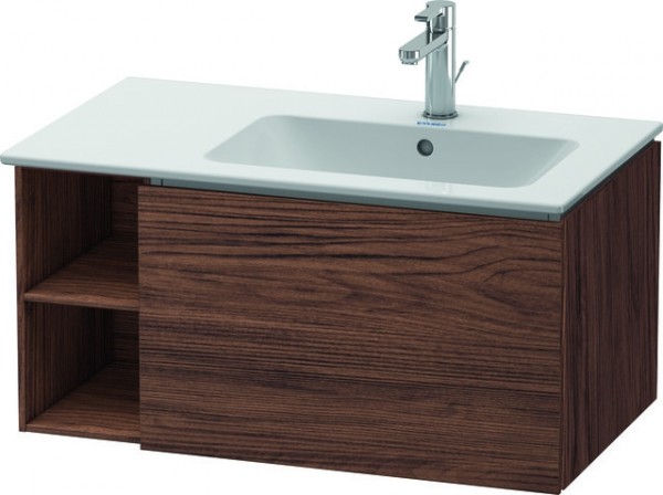 Duravit L-Cube Waschtischunterbau wandhängend Nussbaum dunkel Matt 820x481x400 mm - LC619202121