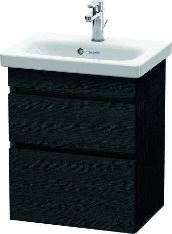 Duravit DuraStyle Waschtischunterbau wandhängend Eiche Schwarz Matt 500x368x610 mm - DS640301616