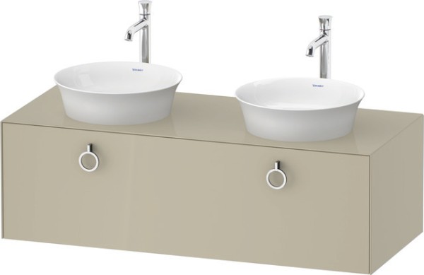 Duravit White Tulip Konsolenwaschtischunterbau wandhängend Taupe Hochglanz 1300x550x408 mm - WT4983B