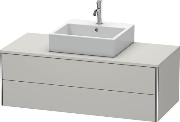 Duravit XSquare Konsolenwaschtischunterbau wandhängend Betongrau Matt 1200x548x400 mm - XS491200707