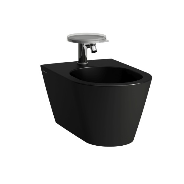 LAUFEN Wandbidet Kartell 545x370x290 1 Hahnloch, schwarz matt