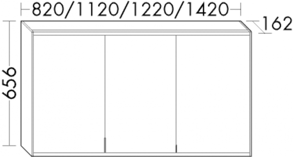 Burgbad Spiegelschrank YSO PG2 HGL 656x1420x162 Bambus Natur, SPHA140LF2179