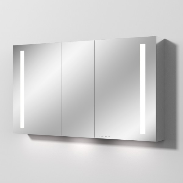 Sanipa Reflection Aluminium-Spiegelschrank ALEX 130 mit LED-Beleuchtung, AU4179Z
