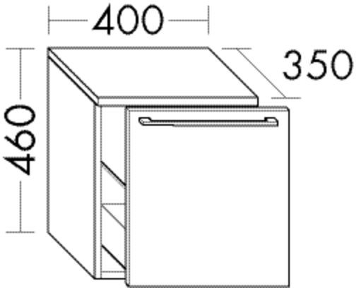 Burgbad Unterschrank Cube PG2 460x800x525 Salbeigrau Matt, USID080F5954