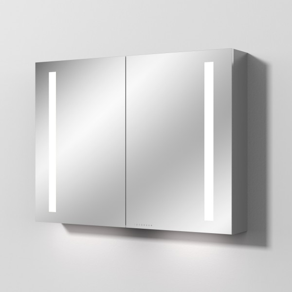 Sanipa Reflection Aluminium-Spiegelschrank ALEX 100 mit LED-Beleuchtung, AU4146L