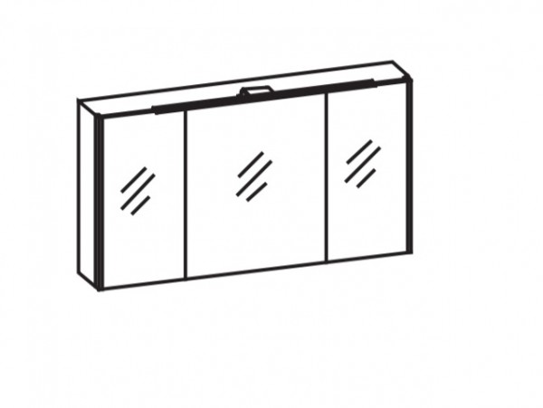 Artiqua LED-Spiegelschrank mit Farbtemperaturwechsel, Oxid Dunkelgrau quer, 074-SDT-3-12-72