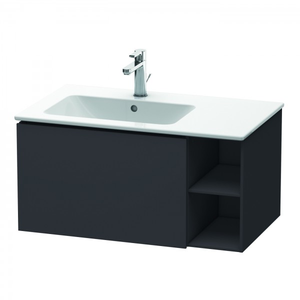 Duravit L-Cube Waschtischunterbau wandhängend Graphit Supermatt 820x481x400 mm - LC619108080