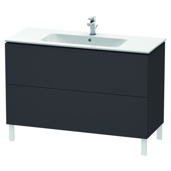 Duravit L-Cube Waschtischunterbau bodenstehend Graphit Supermatt 1220x481x704 mm - LC662808080