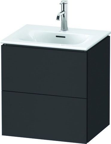 Duravit L-Cube Waschtischunterbau wandhängend Graphit Supermatt 520x421x550 mm - LC630408080