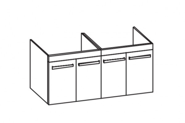 Artiqua 411 Waschtischunterschrank für Starck 3 033213 Riviera Eiche quer NB, 411-WU4T-D11-7179-438