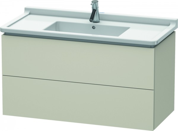 Duravit L-Cube Waschtischunterbau wandhängend Taupe Matt 1020x469x558 mm - LC626609191