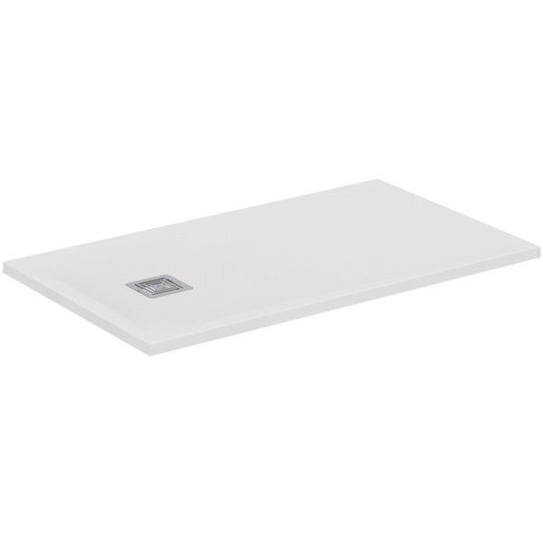 Ideal Standard Rechteck-Duschwanne Ultra Flat S + 1200x700mm Abl.25cm Mitte/Seite Weiss, T5603FR