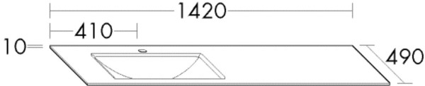 Burgbad Mineralguss Waschtisch alpinweiss 10x1420x490 Alpinweiss, MWGI142LC0001