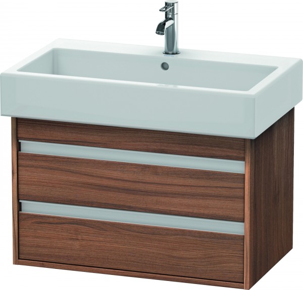 Duravit Ketho Waschtischunterbau wandhängend Nussbaum Matt 750x440x480 mm - KT663707979