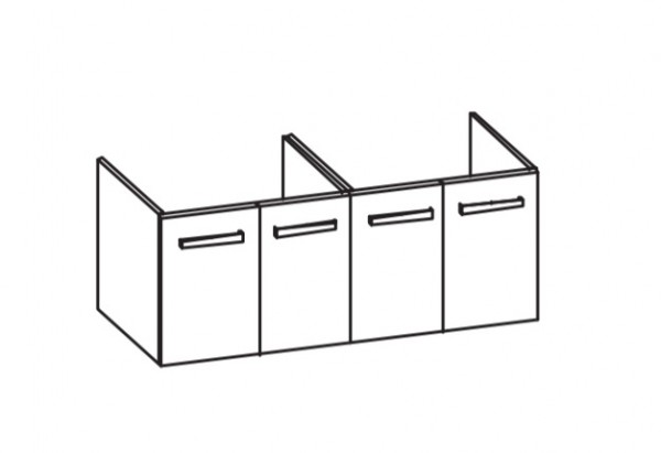 Artiqua 412 Waschtischunterschrank für Ventuno T0020, Anthrazit Glanz, 412-WU4T-I27-7065-51