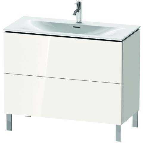 Duravit L-Cube Waschtischunterbau bodenstehend Weiß Hochglanz 1020x481x704 mm - LC659802222