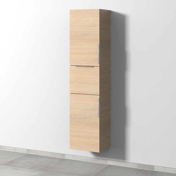 Sanipa 3way Hochschrank mit 2 Türen und 1 Auszug, Eiche-Nordic