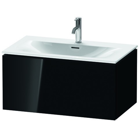 Duravit L-Cube Waschtischunterbau wandhängend Schwarz Hochglanz 820x481x400 mm - LC613704040