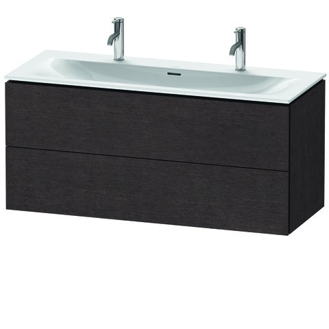 Duravit L-Cube Waschtischunterbau wandhängend Eiche dunkel gebürstet Matt 1220x481x550 mm - LC630907