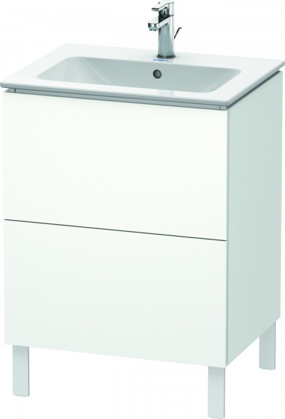 Duravit L-Cube Waschtischunterbau bodenstehend Weiß Matt 620x481x704 mm - LC662501818