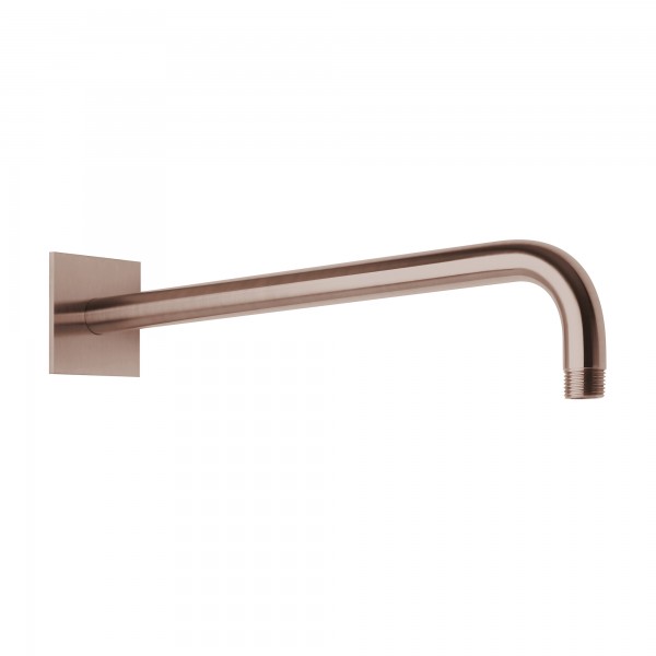 Herzbach spa ix pvd wandarm 450 rosette 70 eckig copper, Copper Steel, 21.960450.2.39