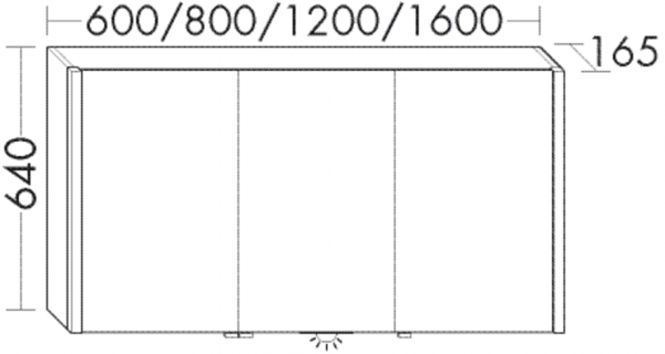 Burgbad Spiegelschrank Cube PG1 640x1008x165 Cube PG1, SPFW100PN458