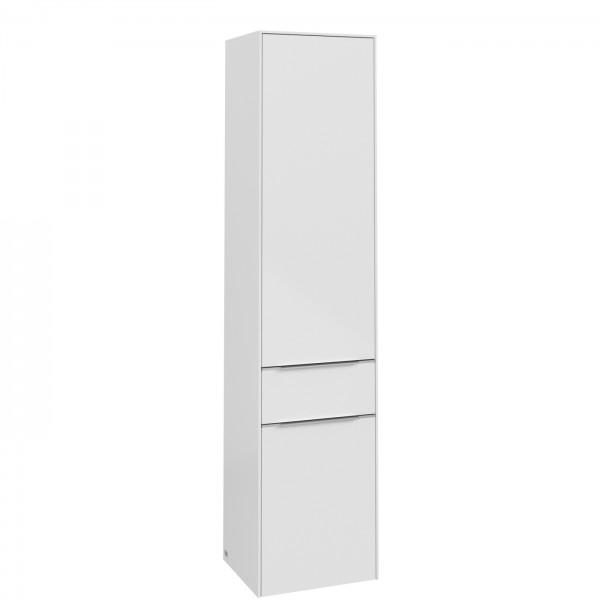 Villeroy & Boch Subway 3.0 Hochschrank, 2 Türen, 1 Auszug, 400 x 1710 x 346,5 mm, Brilliant White /