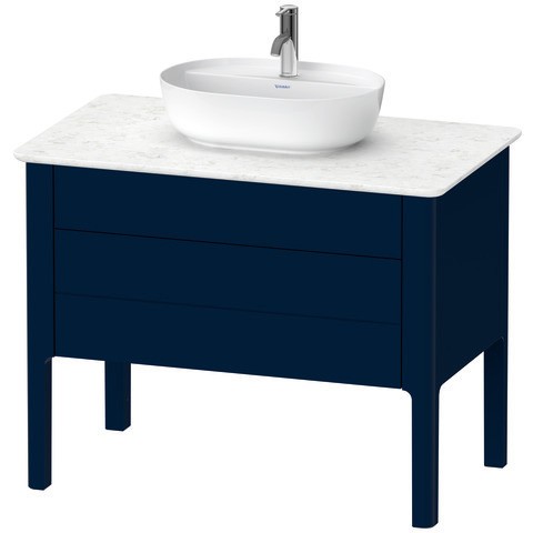 Duravit Luv Konsolenwaschtischunterbau bodenstehend Nachtblau Seidenmatt 938x570x743 mm - LU95690989