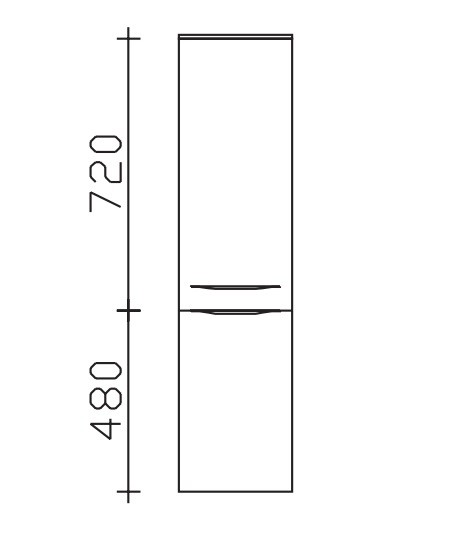 Pelipal Serie 6025 Midischrank 6025-MS45-01-17, B:450, H:1210, T:170mm
