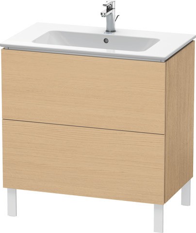 Duravit L-Cube Waschtischunterbau bodenstehend Natur Eiche Matt 820x481x704 mm - LC6626030300A00