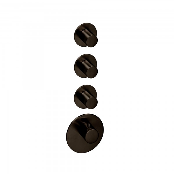Herzbach xl 3 farbset 4 blenden rund griffe rund black, Black Steel, 21.523015.1.40