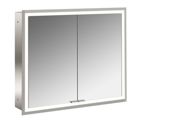 emco LED-Lichtspiegelschrank prime Facelift Unterputz, 800 mm, 2-türig, IP 20 Rückwand verspiegelt,