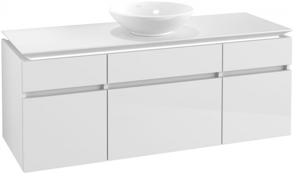 Villeroy & Boch Waschtischunterschrank Legato B246L0, WT mittig Glossy White, B246L0DH