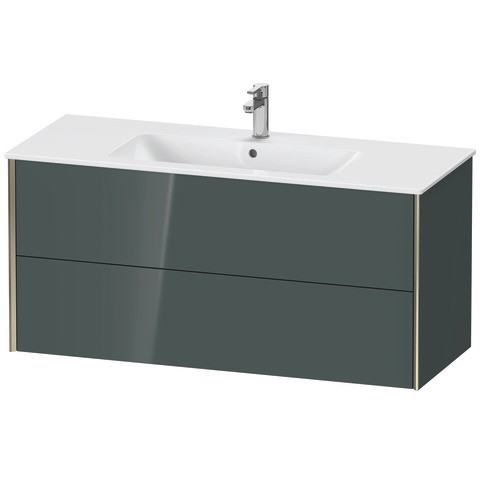 Duravit XViu Waschtischunterbau wandhängend Dolomiti Grau Hochglanz 1210x480x560 mm - XV41280B138