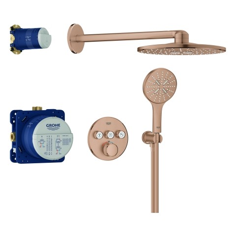 GROHE Unterputz-Duschsystem Grohtherm SmartControl 34863 THM r. Form 3 ASV warm sunset geb., 34863DL