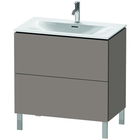 Duravit L-Cube Waschtischunterbau bodenstehend Basalt Matt 820x481x704 mm - LC659704343