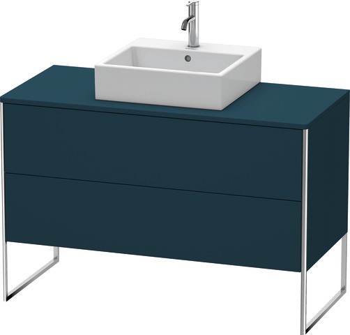 Duravit XSquare Konsolenwaschtischunterbau bodenstehend Nachtblau Seidenmatt 1200x548x778 mm - XS492