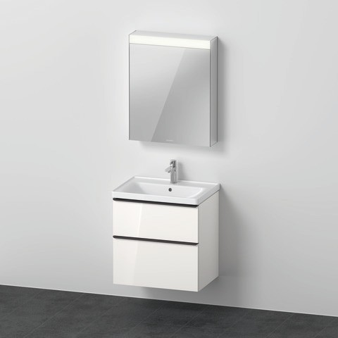 Duravit D-Neo Möbelwaschtisch mit Waschtischunterbau und Spiegelschrank 650x480x2000 mm - DE0115R222