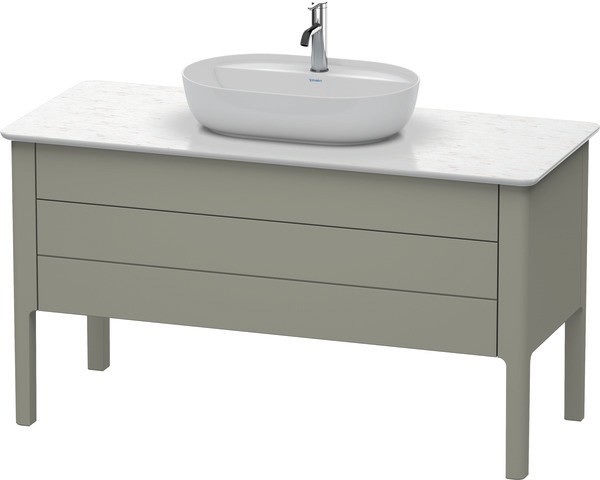 Duravit Luv Konsolenwaschtischunterbau bodenstehend Stein Grau Seidenmatt 1338x570x743 mm - LU956609