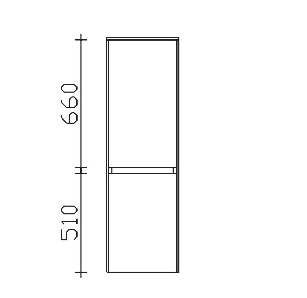 Pelipal Serie 6010 Midischrank 6010-MS01, B:370, H:1210, T:330mm