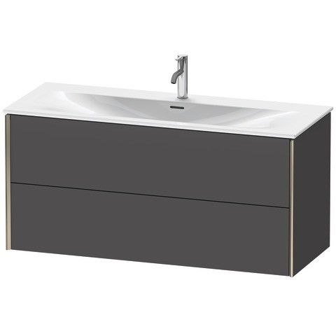 Duravit XViu Waschtischunterbau wandhängend Graphit Matt 1210x480x557 mm - XV41360B149