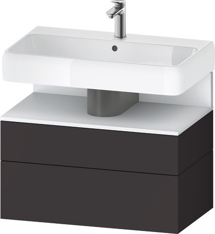 Duravit Qatego Waschtischunterbau wandhängend Graphit Supermatt 790x470x590 mm - QA4394018800000