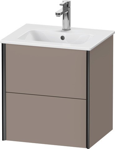 Duravit XViu Waschtischunterbau wandhängend Basalt Matt 510x420x560 mm - XV43150B243