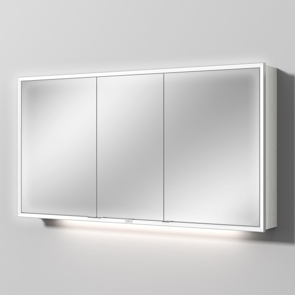 Sanipa Reflection Spiegelschrank MILO 140 mit LED-Beleuchtung, Linde-Hell, AU03855