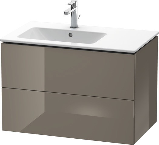 Duravit L-Cube Waschtischunterbau wandhängend Flanell Grau Hochglanz 820x481x550 mm - LC6291089890E0