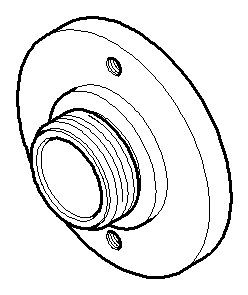 Dornbracht Rastbuchsenaufnahme Ersatzteile 091212053 D. 34,5 x 15 mm Messing gebürstet (23kt Gold)