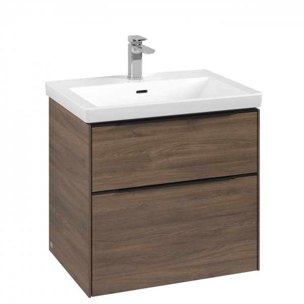 Villeroy & Boch Subway 3.0 Waschbeckenunterschrank, 2 Auszüge, 622 x 579 x 478 mm, Arizona Oak / Ari