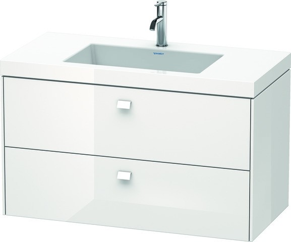 Duravit Brioso c-bonded Set wandhängend Weiß Hochglanz 1000x480x613 mm - BR4607O2222