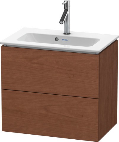 Duravit L-Cube Waschtischunterbau wandhängend Amerikanischer Nussbaum Matt 620x391x550 mm - LC625601