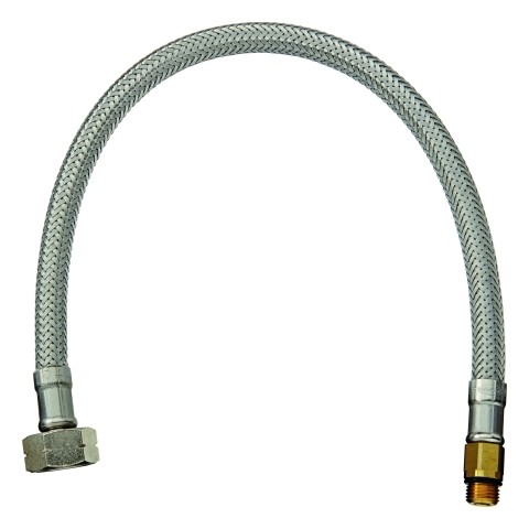 Grohe Druckschlauch 46254 flexibel M10x1 x M15x1 350mm chrom, 46254000